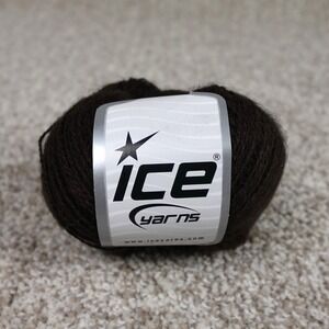 Ice‎ Yarns Ande Alpaca Dark Brown 50g 350m Alpaca Acrylic Blend Fine Yarn Skein